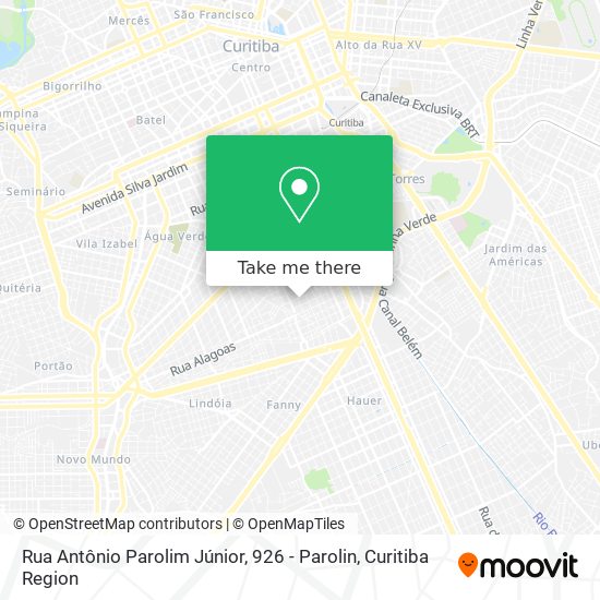 Rua Antônio Parolim Júnior, 926 - Parolin map