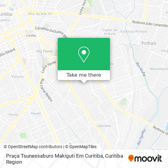 Praça Tsunessaburo Makiguti Em Curitiba map
