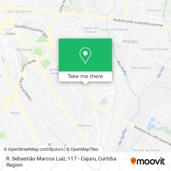 Mapa R. Sebastião Marcos Luiz, 117 - Cajuru