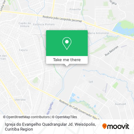 Igreja do Evangelho Quadrangular Jd. Weisópolis map