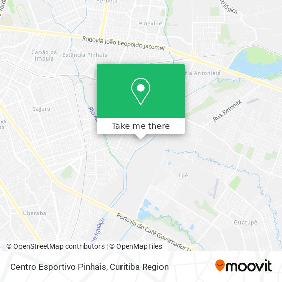Centro Esportivo Pinhais map
