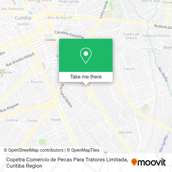 Copetra Comercio de Pecas Para Tratores Limitada map