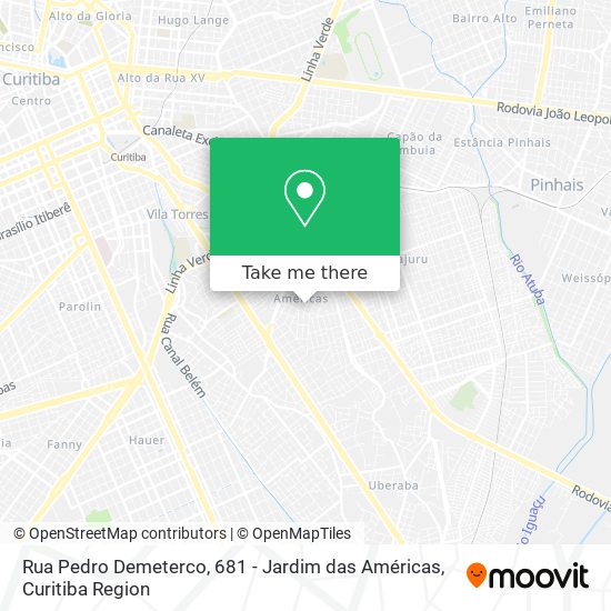 Rua Pedro Demeterco, 681 - Jardim das Américas map