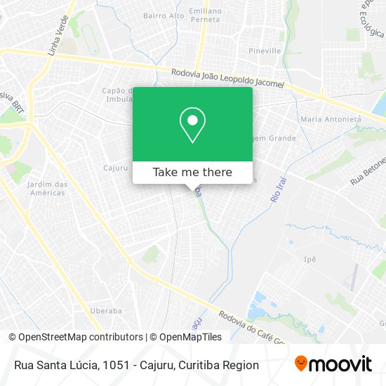 Rua Santa Lúcia, 1051 - Cajuru map