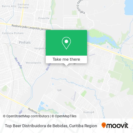 Top Beer Distribuidora de Bebidas map