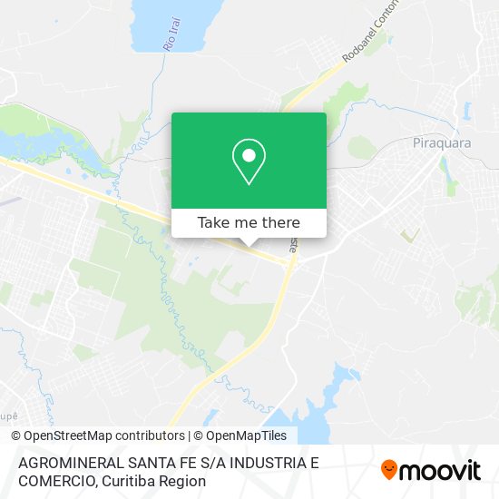 Mapa AGROMINERAL SANTA FE S / A INDUSTRIA E COMERCIO