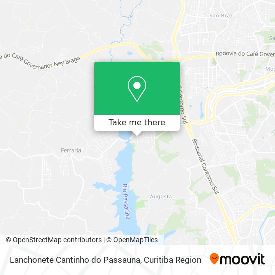 Lanchonete Cantinho do Passauna map