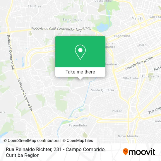 Rua Reinaldo Richter, 231 - Campo Comprido map