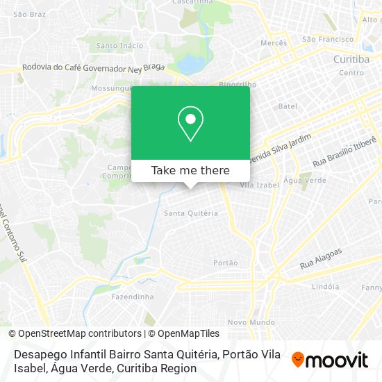 Mapa Desapego Infantil Bairro Santa Quitéria, Portão Vila Isabel, Água Verde