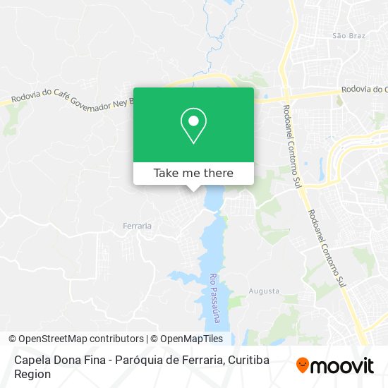 Capela Dona Fina - Paróquia de Ferraria map