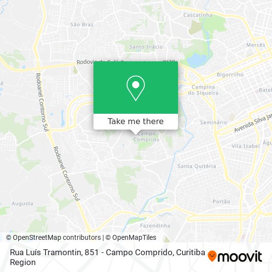Rua Luís Tramontin, 851 - Campo Comprido map