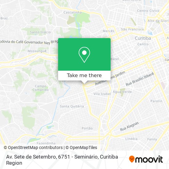Av. Sete de Setembro, 6751 - Seminário map