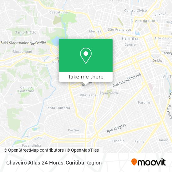 Chaveiro Atlas 24 Horas map