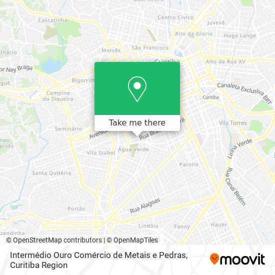 Intermédio Ouro Comércio de Metais e Pedras map