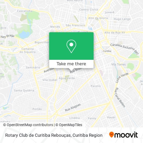 Rotary Club de Curitiba Rebouças map