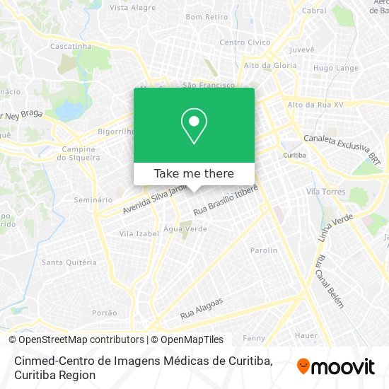 Cinmed-Centro de Imagens Médicas de Curitiba map