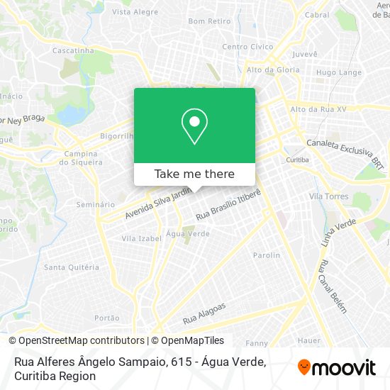Mapa Rua Alferes Ângelo Sampaio, 615 - Água Verde