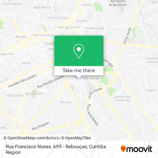 Rua Francisco Nunes, 695 - Rebouças map