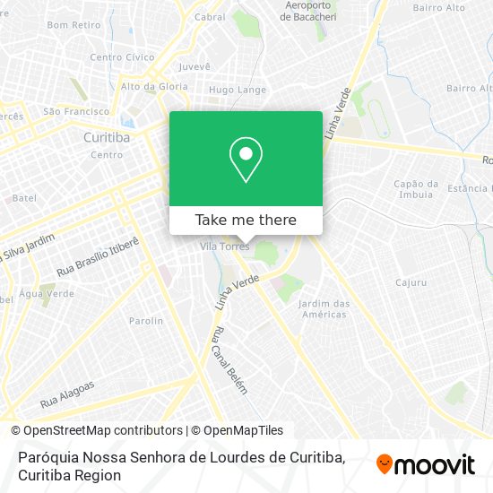 Paróquia Nossa Senhora de Lourdes de Curitiba map