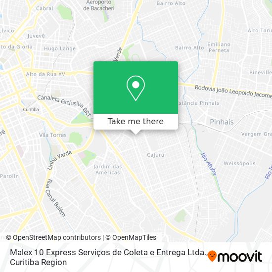 Mapa Malex 10 Express Serviços de Coleta e Entrega Ltda.