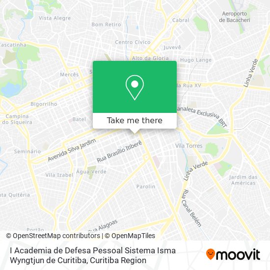 I Academia de Defesa Pessoal Sistema Isma Wyngtjun de Curitiba map