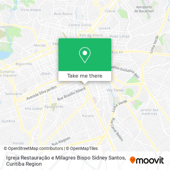 Mapa Igreja Restauração e Milagres Bispo Sidney Santos