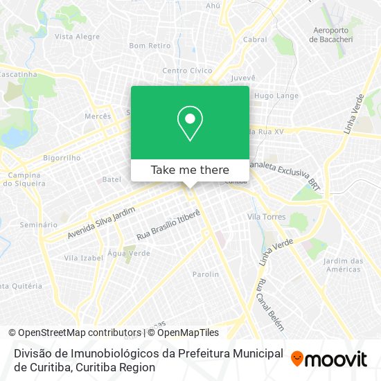 Divisão de Imunobiológicos da Prefeitura Municipal de Curitiba map