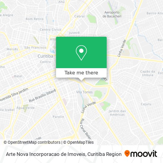 Arte Nova Incorporacao de Imoveis map