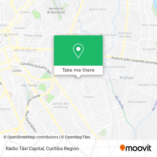 Rádio Táxi Capital map