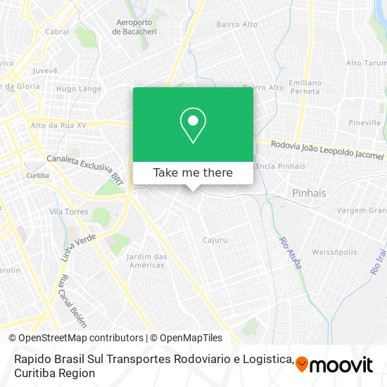 Rapido Brasil Sul Transportes Rodoviario e Logistica map
