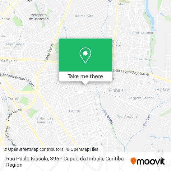 Rua Paulo Kissula, 396 - Capão da Imbuia map