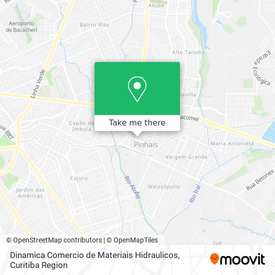 Dinamica Comercio de Materiais Hidraulicos map