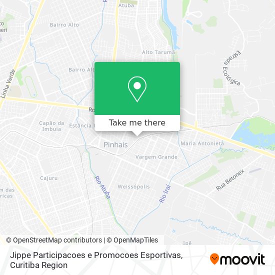 Jippe Participacoes e Promocoes Esportivas map