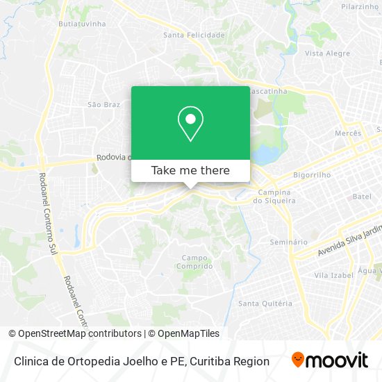 Clinica de Ortopedia Joelho e PE map