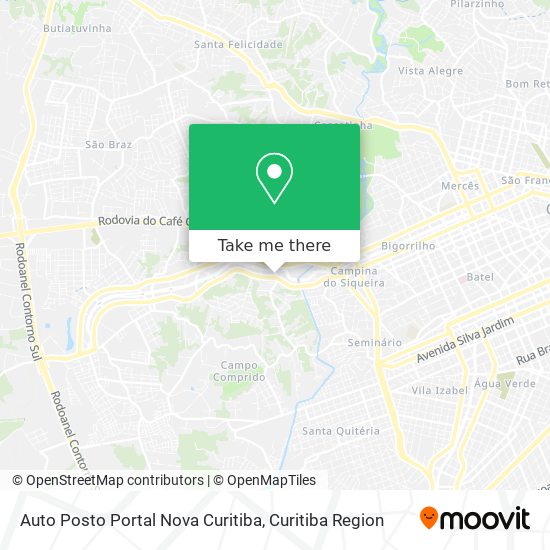 Mapa Auto Posto Portal Nova Curitiba