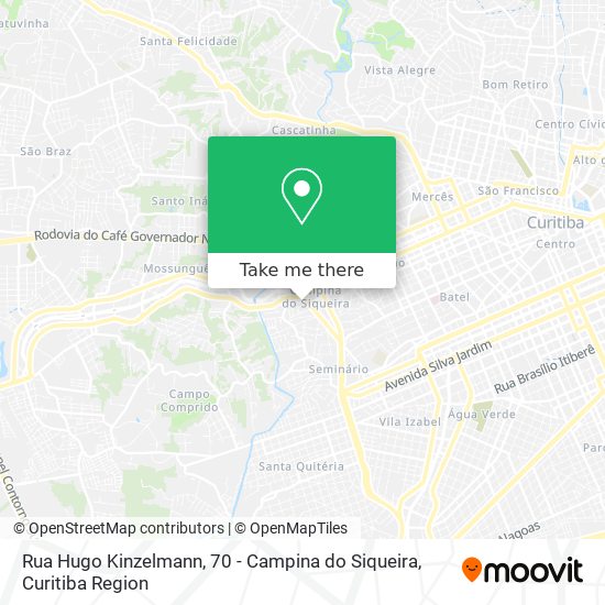 Rua Hugo Kinzelmann, 70 - Campina do Siqueira map