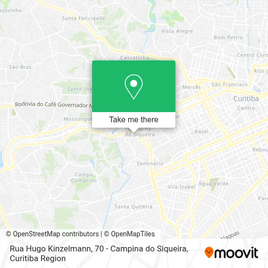 Rua Hugo Kinzelmann, 70 - Campina do Siqueira map