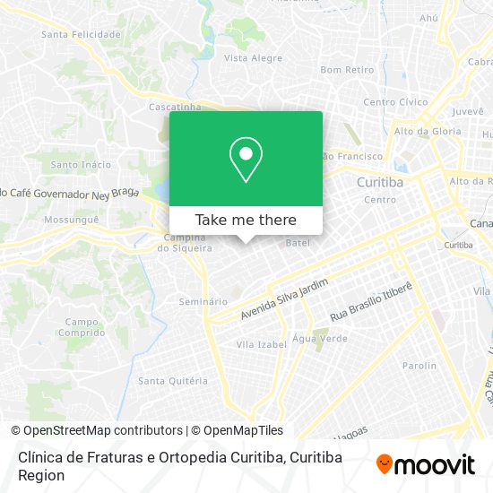 Clínica de Fraturas e Ortopedia Curitiba map