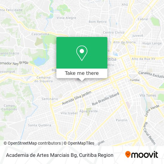 Mapa Academia de Artes Marciais Bg
