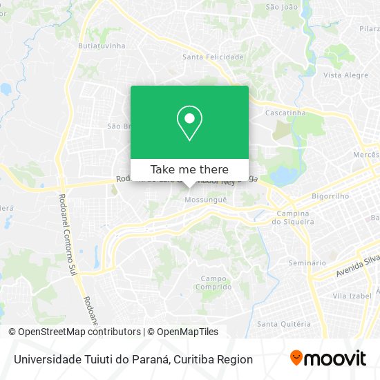Universidade Tuiuti do Paraná map