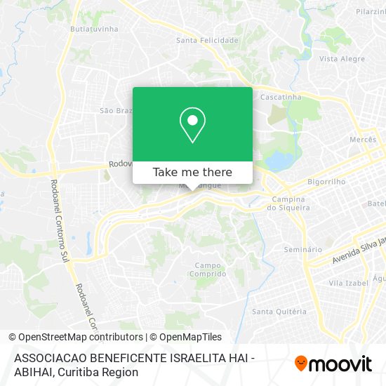 ASSOCIACAO BENEFICENTE ISRAELITA HAI - ABIHAI map