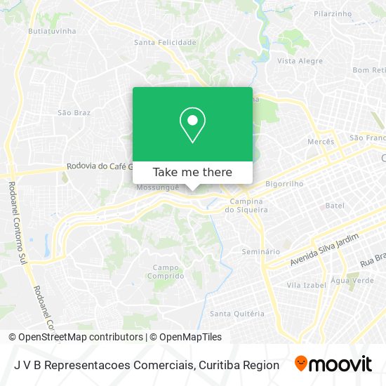 J V B Representacoes Comerciais map
