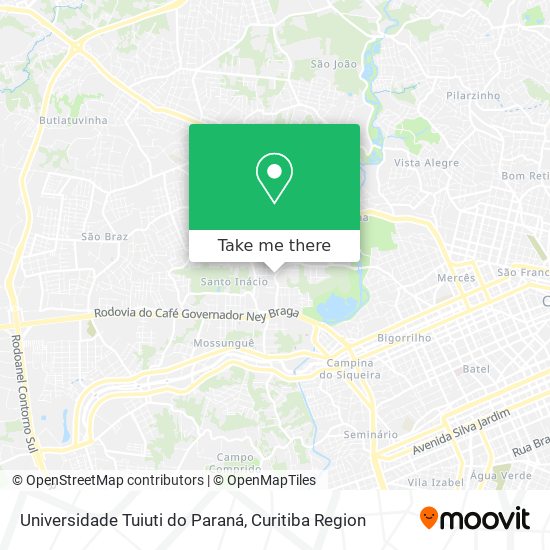 Universidade Tuiuti do Paraná map