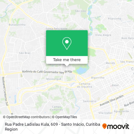 Rua Padre Ladislau Kula, 609 - Santo Inácio map