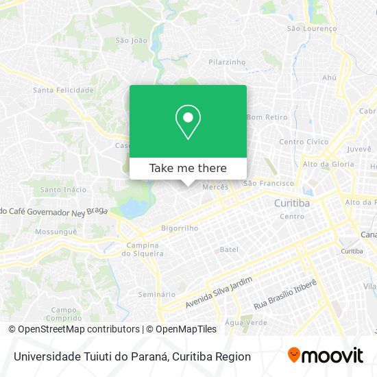 Universidade Tuiuti do Paraná map