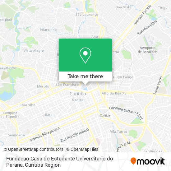 Fundacao Casa do Estudante Universitario do Parana map