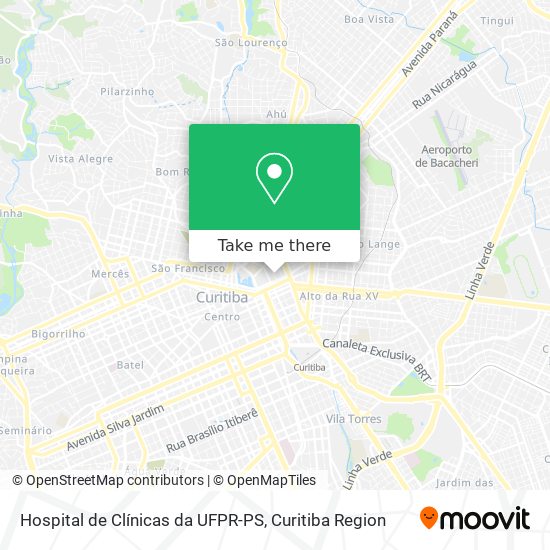 Hospital de Clínicas da UFPR-PS map