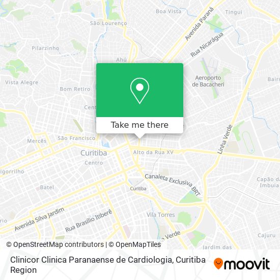 Clinicor Clinica Paranaense de Cardiologia map