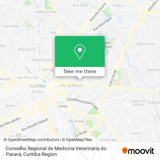 Conselho Regional de Medicina Veterinária do Paraná map