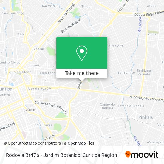 Mapa Rodovia Br476 - Jardim Botanico